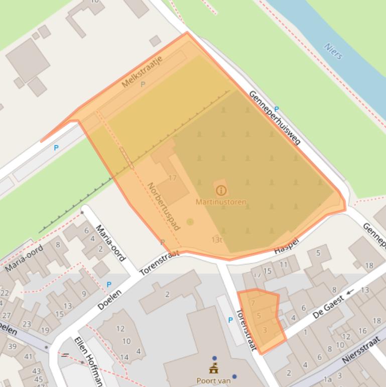 Kaart van postcodegebied 6591CD.