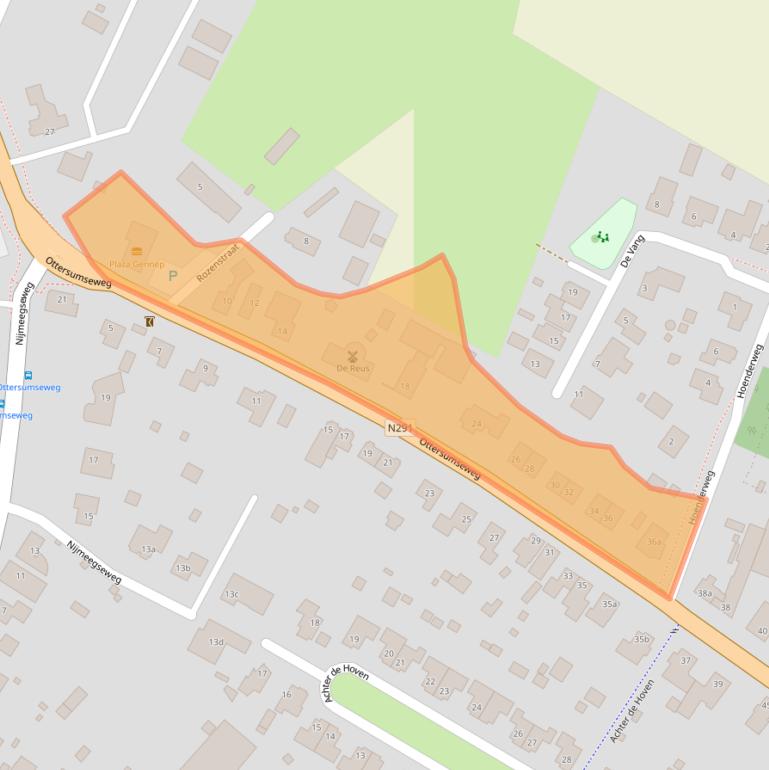 Kaart van postcodegebied 6591CL.