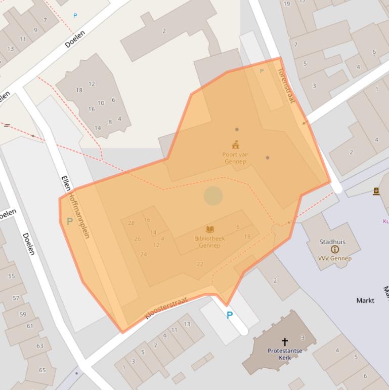 Kaart van postcodegebied 6591CP.