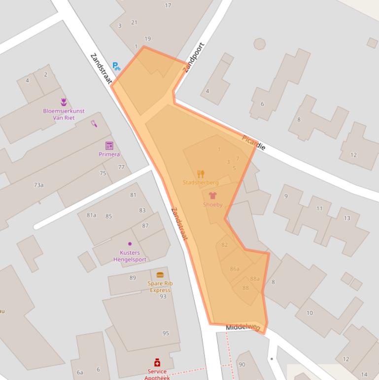 Kaart van postcodegebied 6591DE.