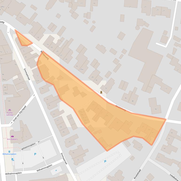 Kaart van postcodegebied 6591DR.