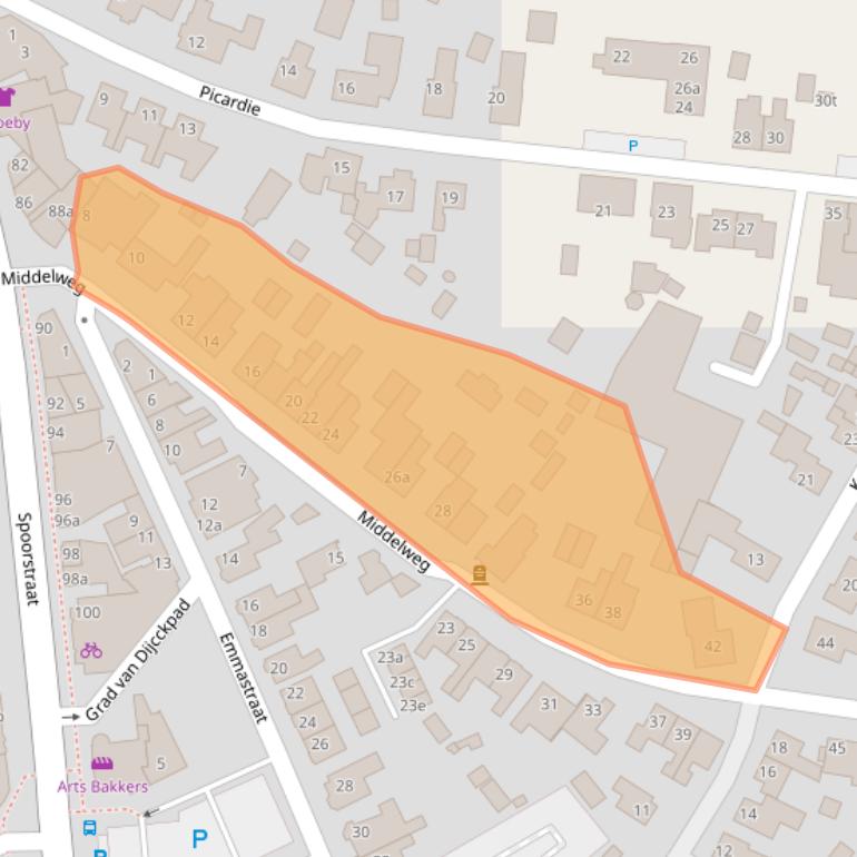 Kaart van postcodegebied 6591DS.