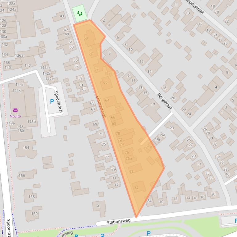 Kaart van postcodegebied 6591DX.