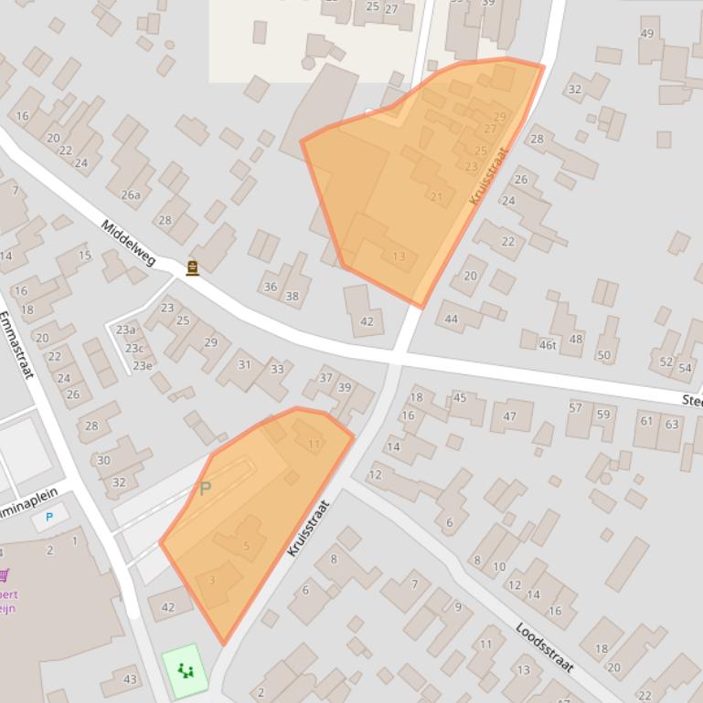 Kaart van postcodegebied 6591EA.