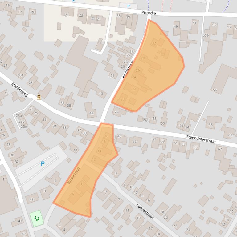 Kaart van postcodegebied 6591EB.