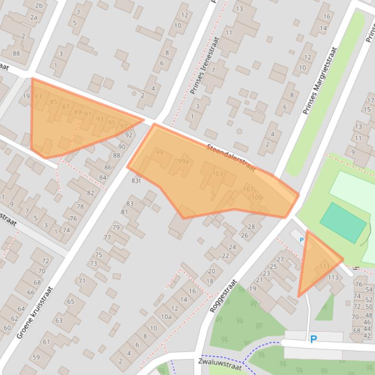 Kaart van postcodegebied 6591EE.