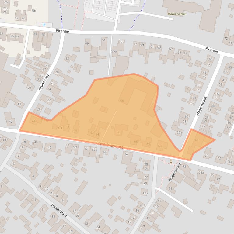 Kaart van postcodegebied 6591EG.