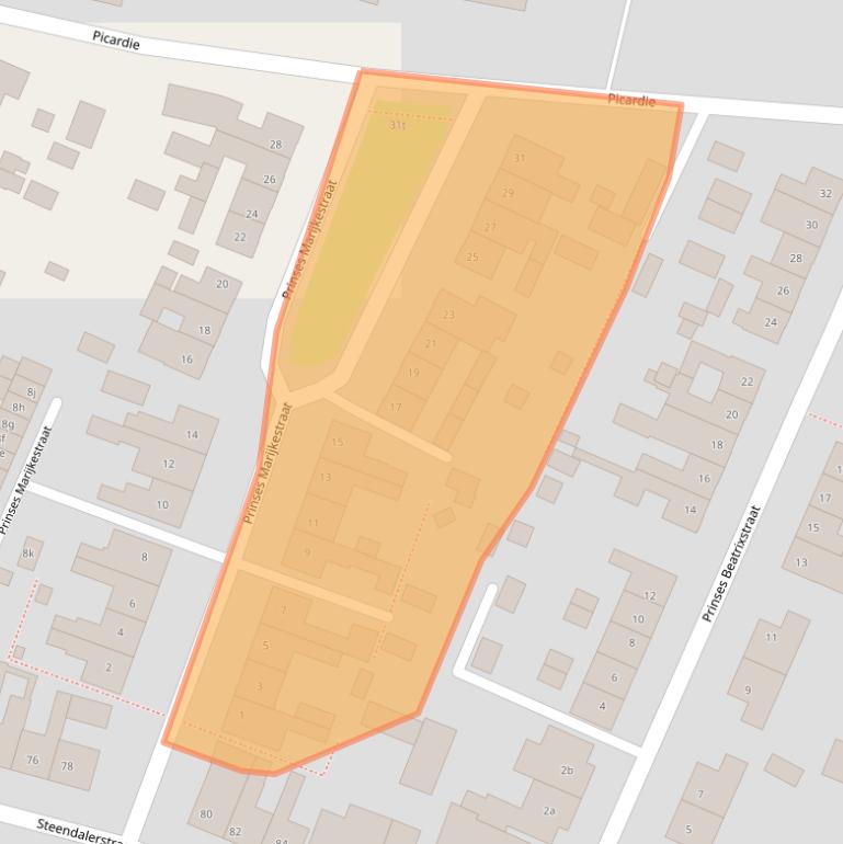 Kaart van postcodegebied 6591ET.