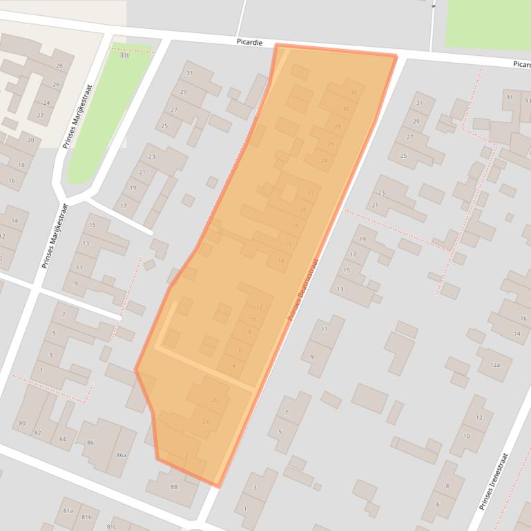 Kaart van postcodegebied 6591EX.