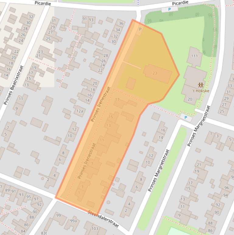 Kaart van postcodegebied 6591GA.