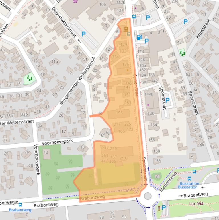 Kaart van postcodegebied 6591GT.