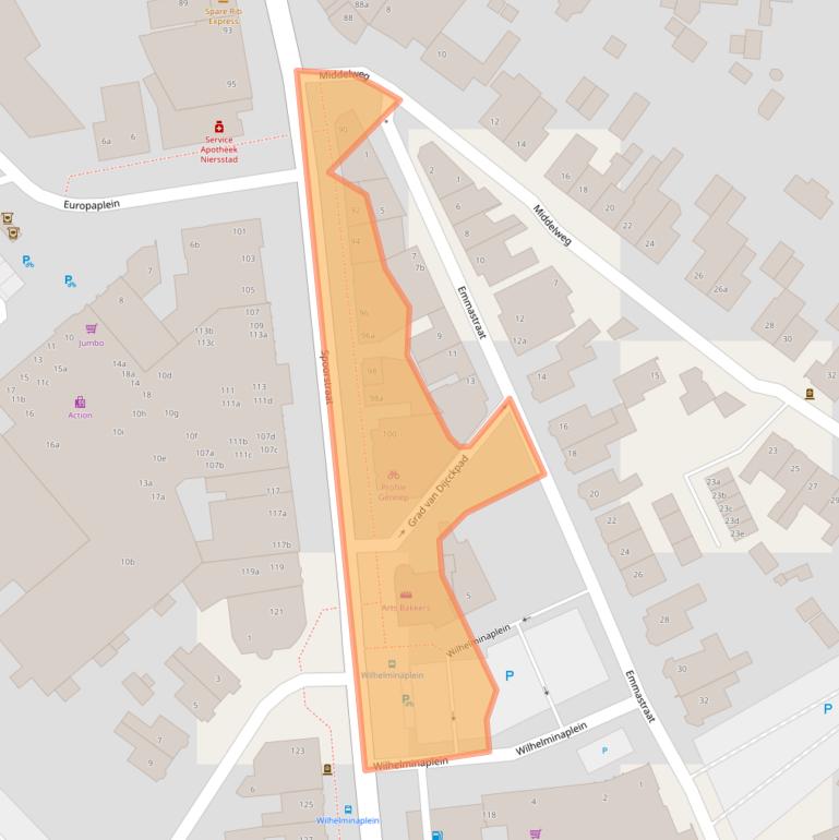 Kaart van postcodegebied 6591GV.