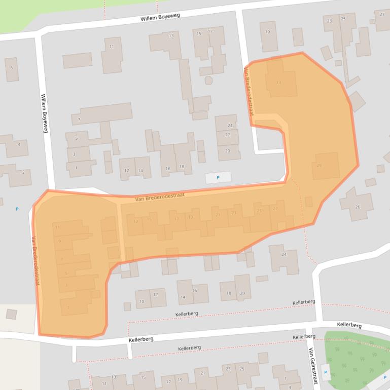 Kaart van postcodegebied 6591HK.