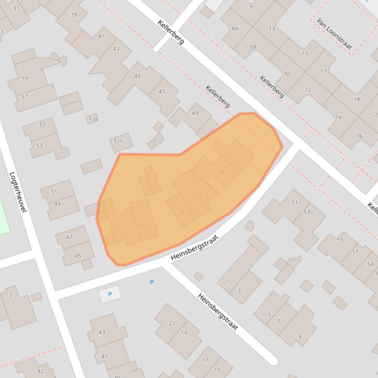 Kaart van postcodegebied 6591HT.