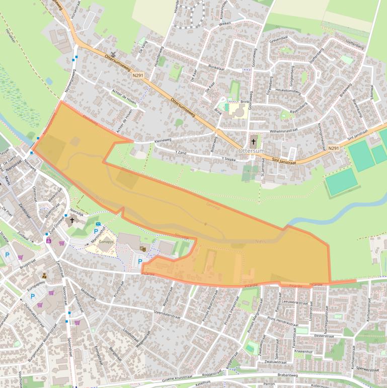 Kaart van postcodegebied 6591JG.