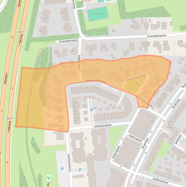 Kaart van postcodegebied 6591KC.