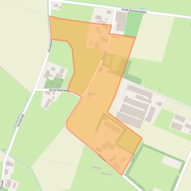 Kaart van postcodegebied 6591MB.