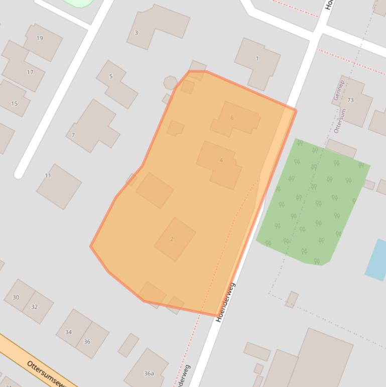 Kaart van postcodegebied 6591MC.