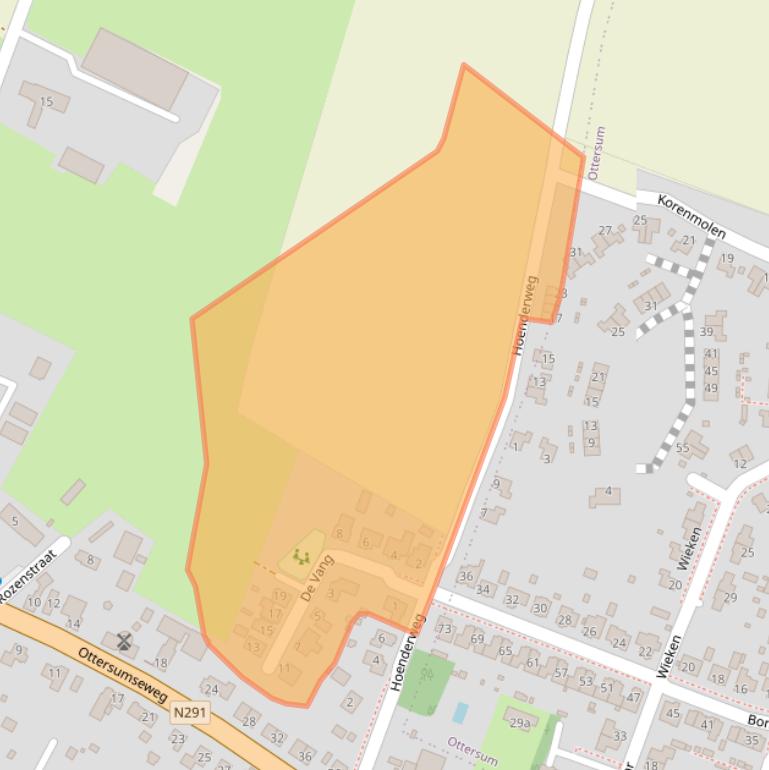 Kaart van postcodegebied 6591MG.