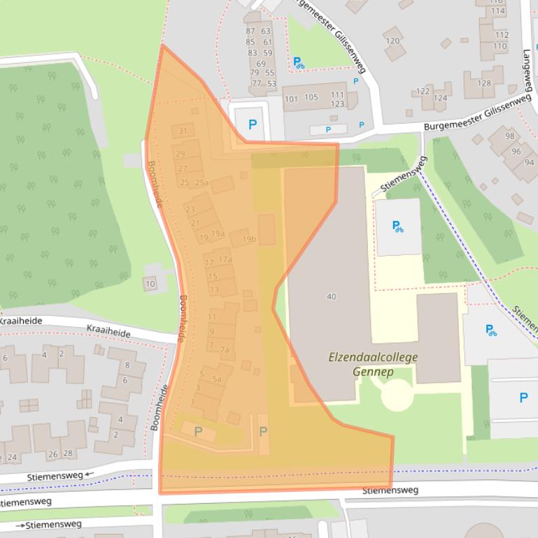 Kaart van postcodegebied 6591RN.