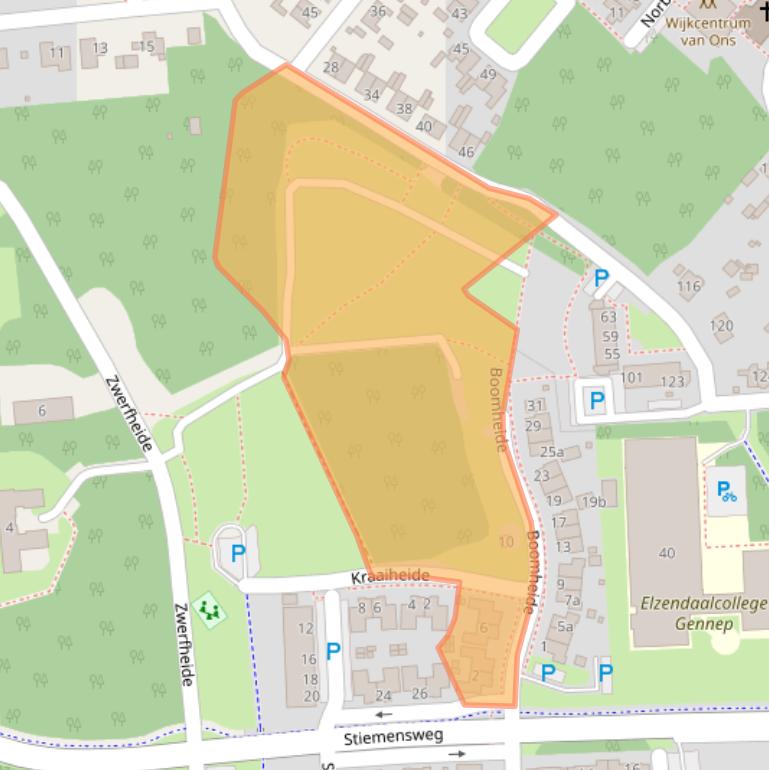 Kaart van postcodegebied 6591RP.