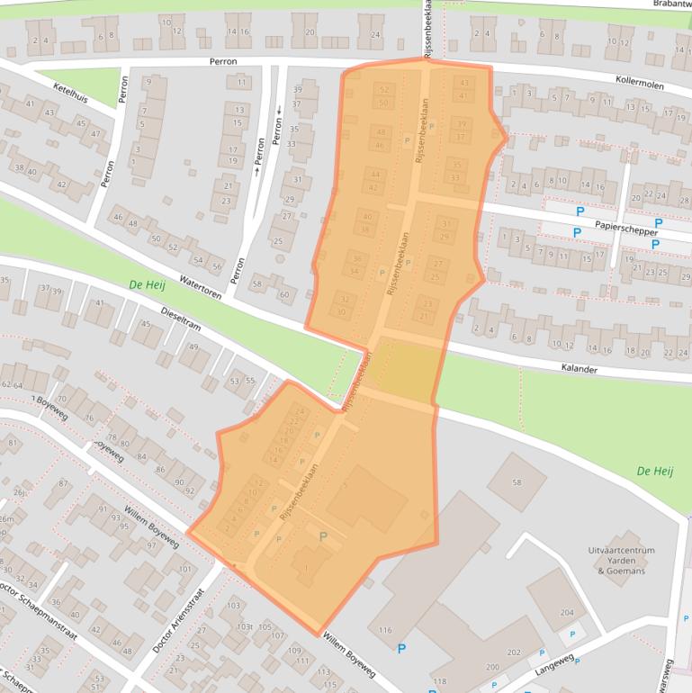 Kaart van postcodegebied 6591TB.