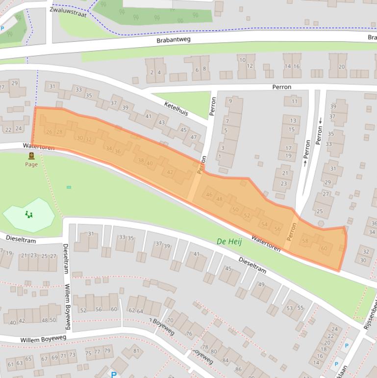 Kaart van postcodegebied 6591TD.
