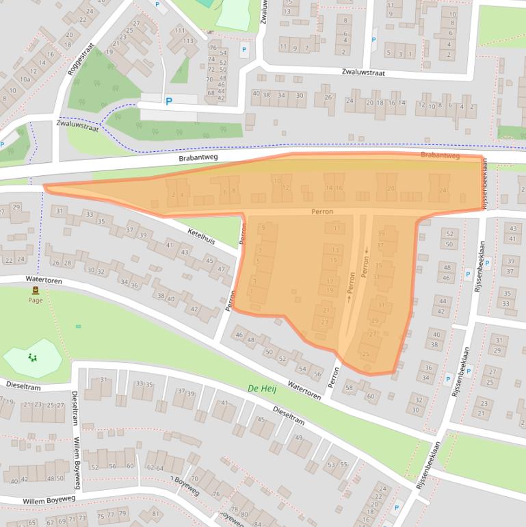 Kaart van postcodegebied 6591TG.