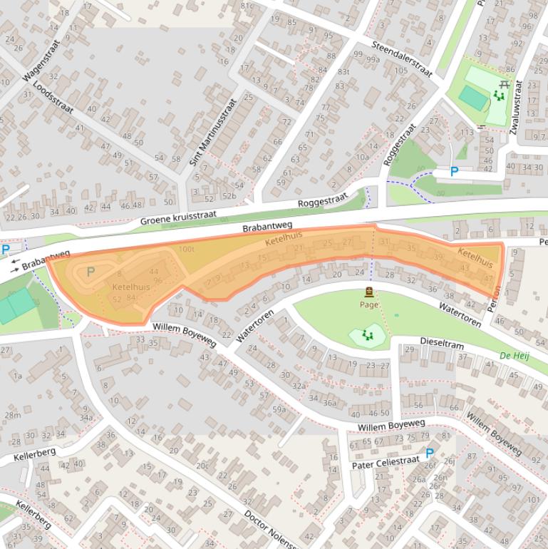 Kaart van postcodegebied 6591TH.