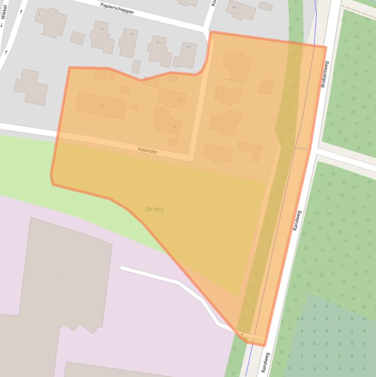 Kaart van postcodegebied 6591TK.