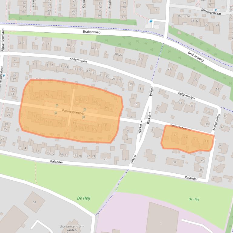 Kaart van postcodegebied 6591TM.
