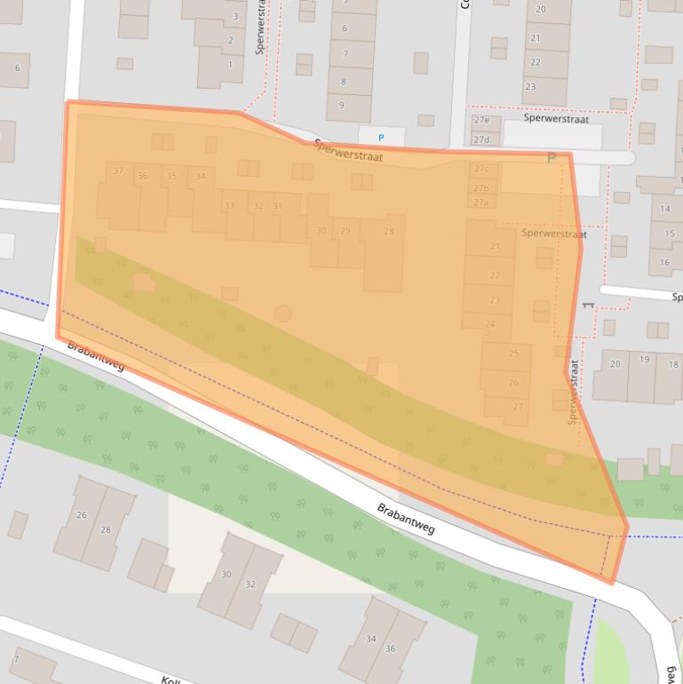 Kaart van postcodegebied 6591TP.