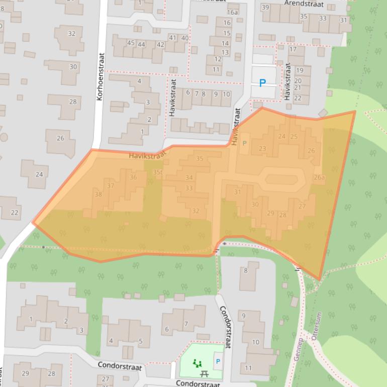 Kaart van postcodegebied 6591TV.