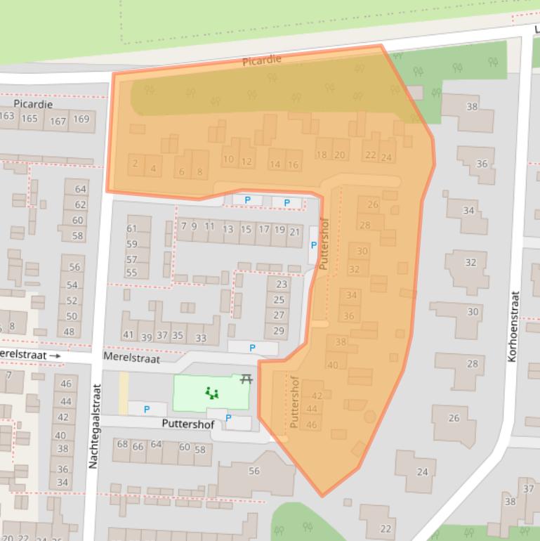 Kaart van postcodegebied 6591VC.
