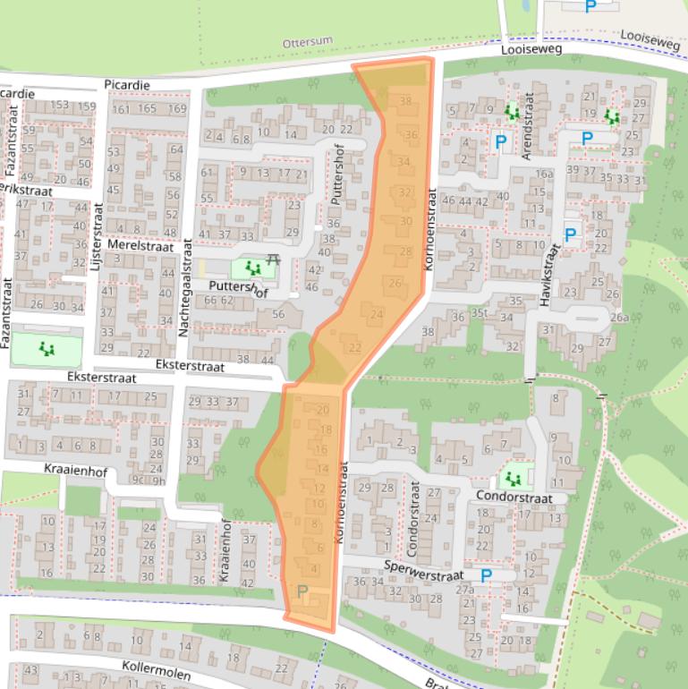 Kaart van postcodegebied 6591VH.