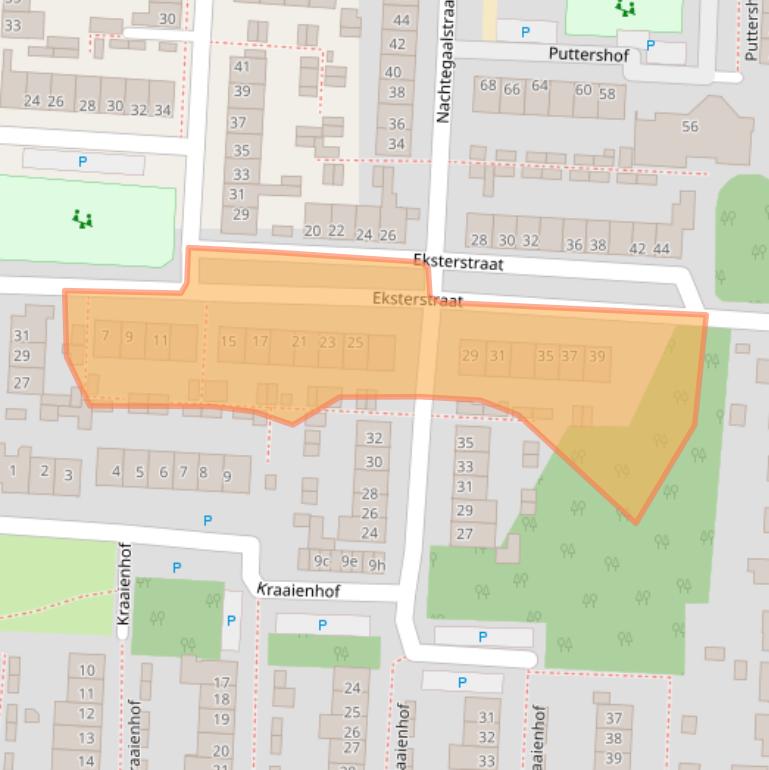Kaart van postcodegebied 6591VT.