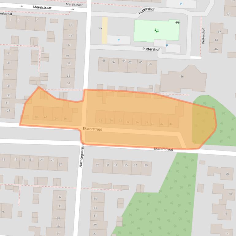 Kaart van postcodegebied 6591VV.