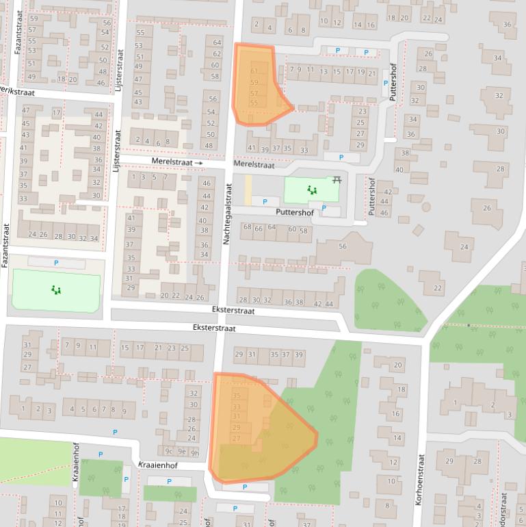 Kaart van postcodegebied 6591VW.