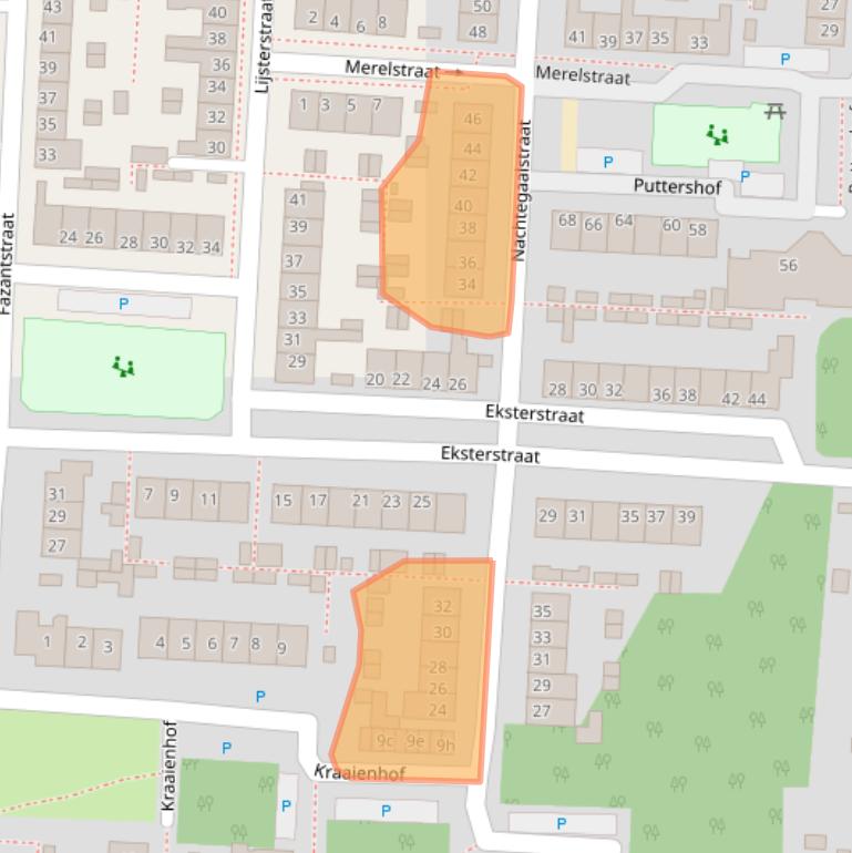 Kaart van postcodegebied 6591VX.