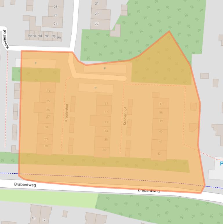 Kaart van postcodegebied 6591WK.