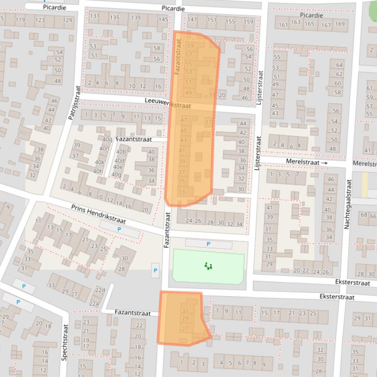 Kaart van postcodegebied 6591WP.