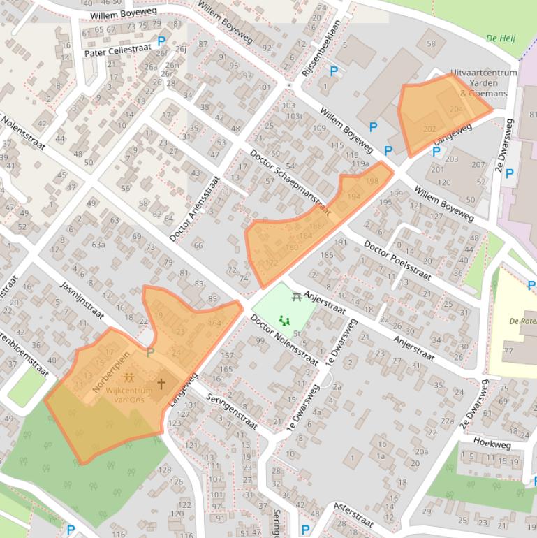 Kaart van postcodegebied 6591XA.