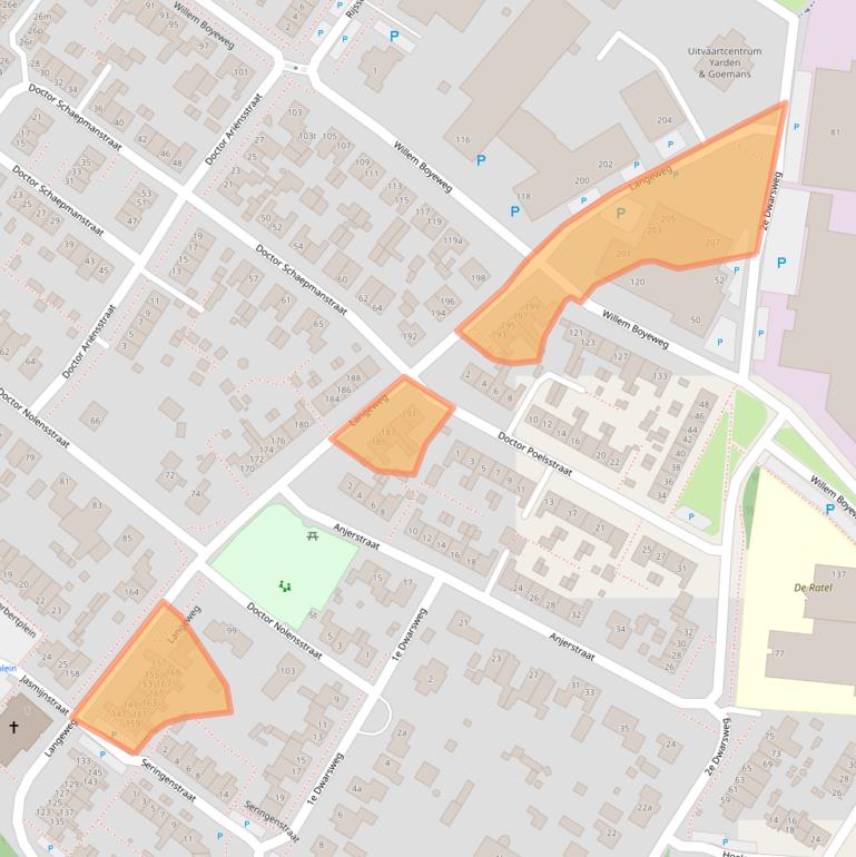 Kaart van postcodegebied 6591XB.