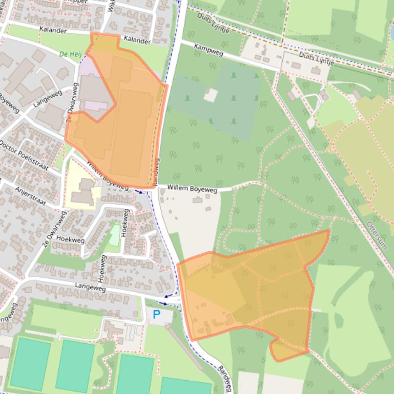 Kaart van postcodegebied 6591XC.