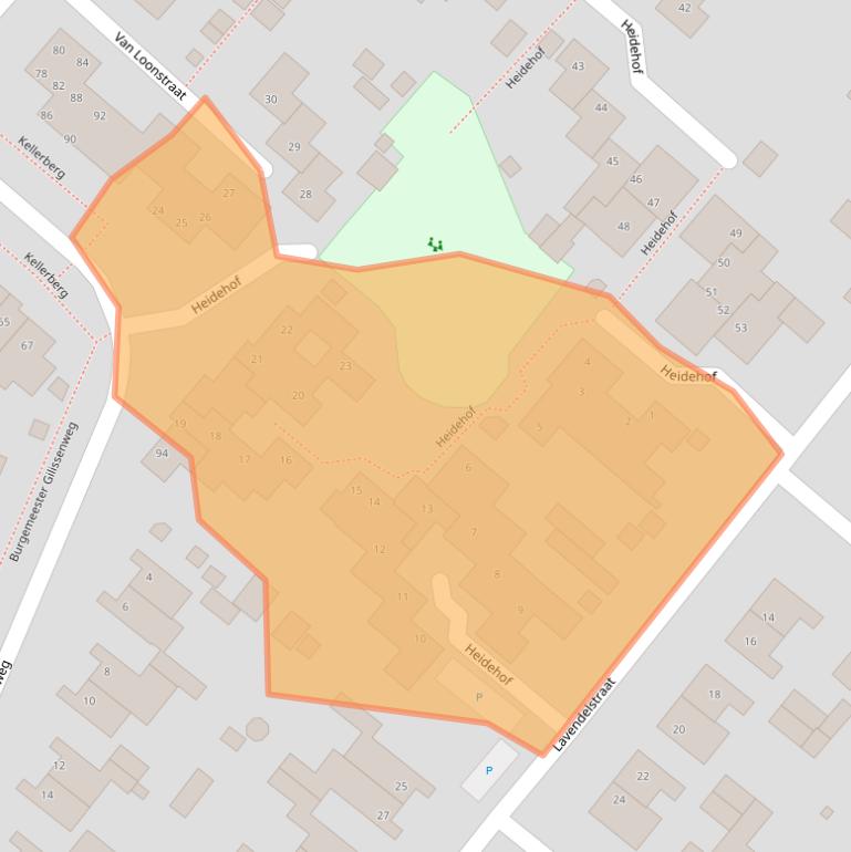 Kaart van postcodegebied 6591XE.