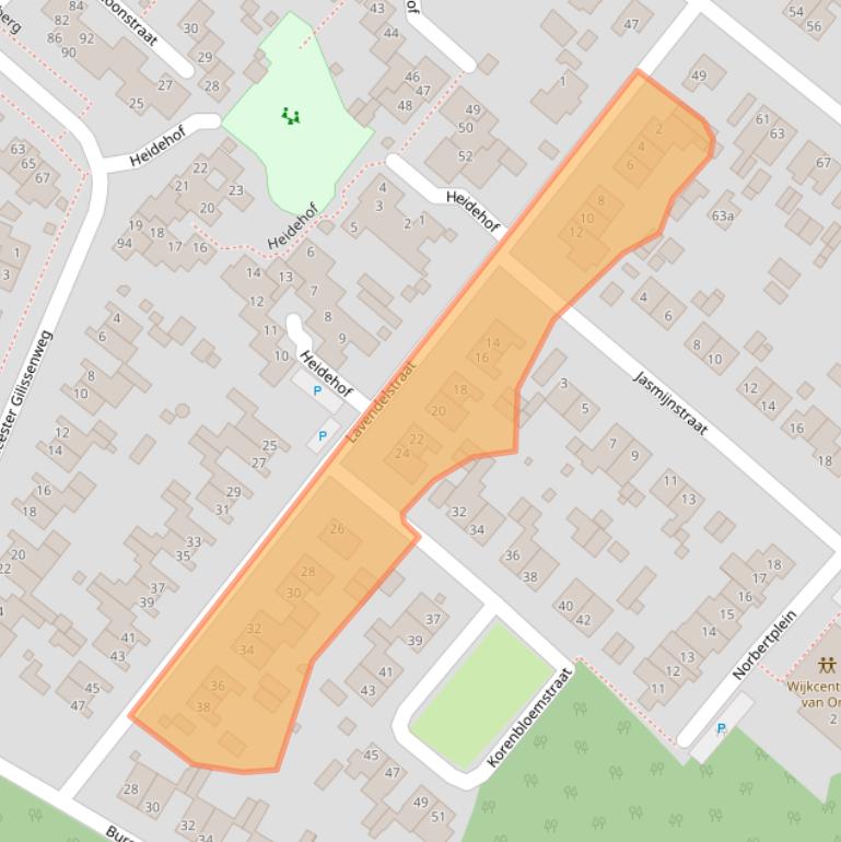 Kaart van postcodegebied 6591XH.