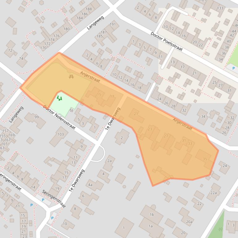 Kaart van postcodegebied 6591XS.