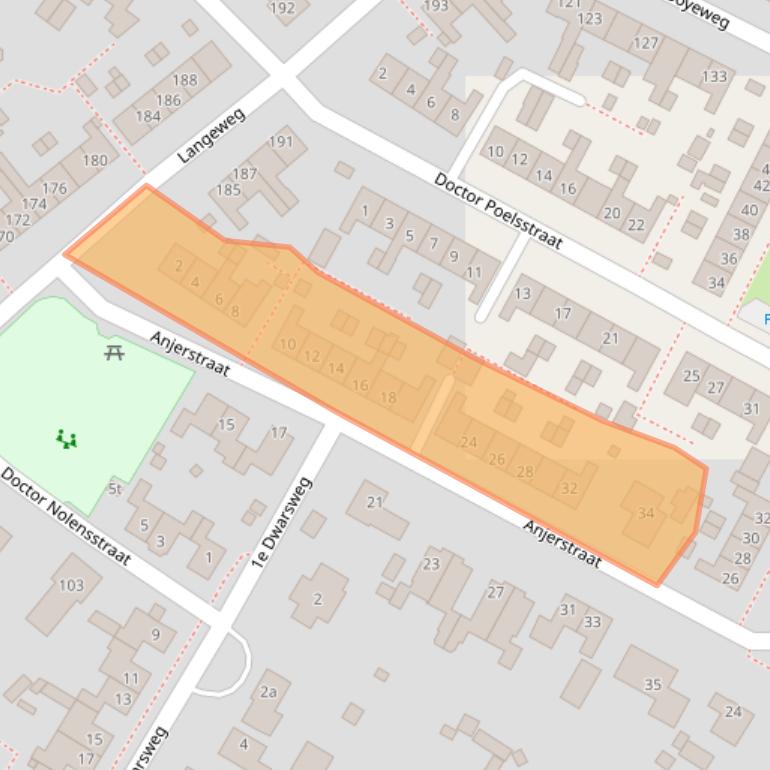 Kaart van postcodegebied 6591XT.