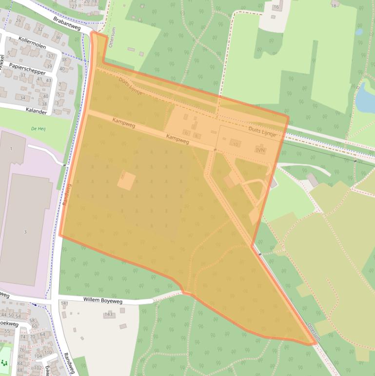 Kaart van postcodegebied 6591XV.