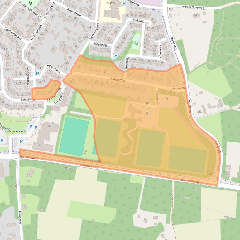 Kaart van postcodegebied 6591XX.